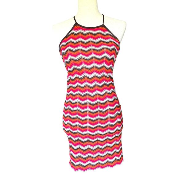 Forever 21 Women's Knit Chevron Halter Sun Dress Small - Picture 1 of 7